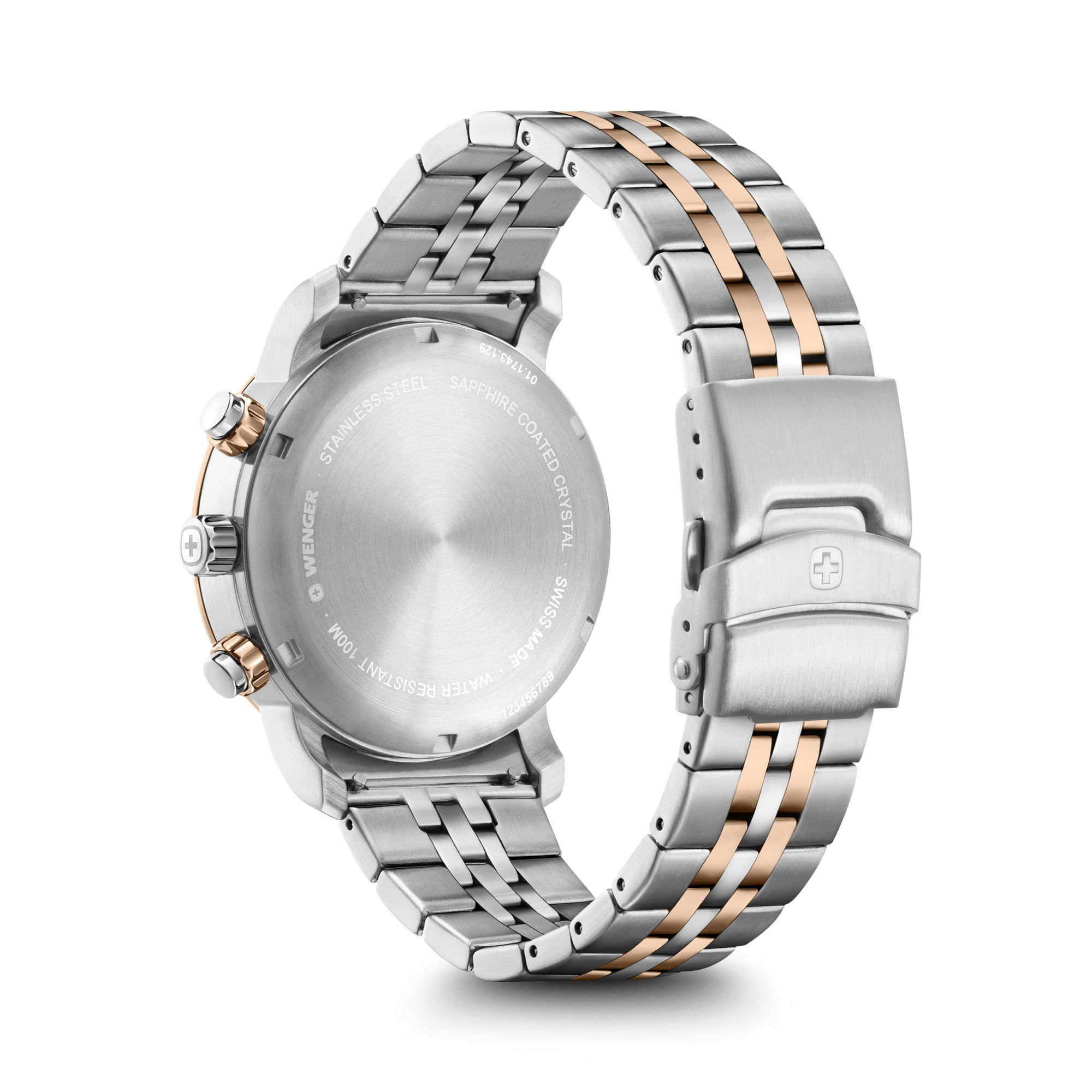 Relógio Masculino Wenger Urban Classic Chrono Prata e Dourado Prata
