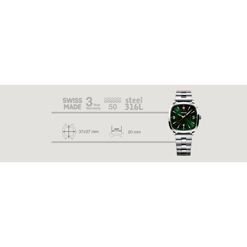 Cizen Eco-drive Sport (41 Mm) Quadrante Verde Testurizzato / Bracciale In BM7630-80X - First Class Watches™ A